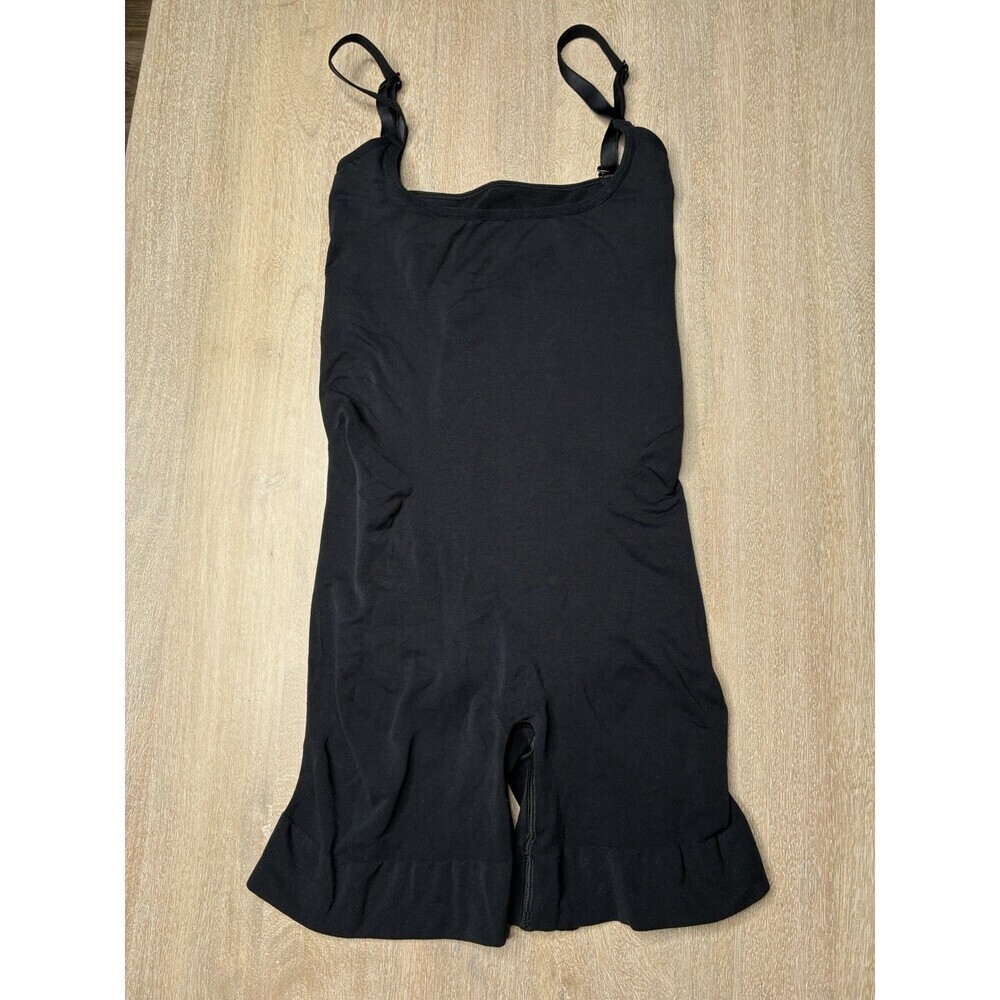 Skims Shapewear Bodysuit Shorts Tank Top Squareneck Black Size XL